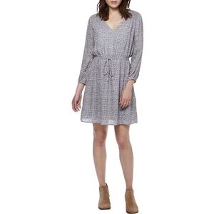 Lucky Brand Blue & Gray Ikat Print Dress, Size M